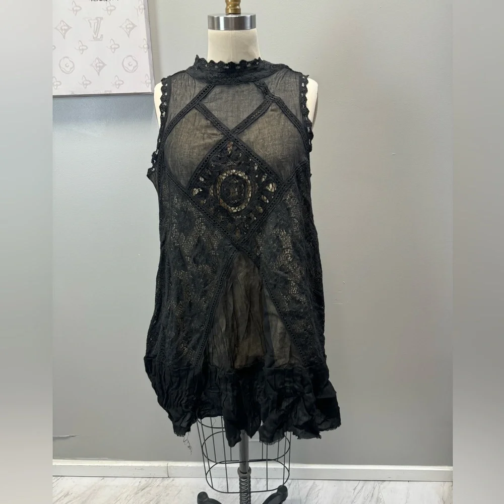 Free People Casual Lace Dress M with tags e103-5 - Picture 3 of 8